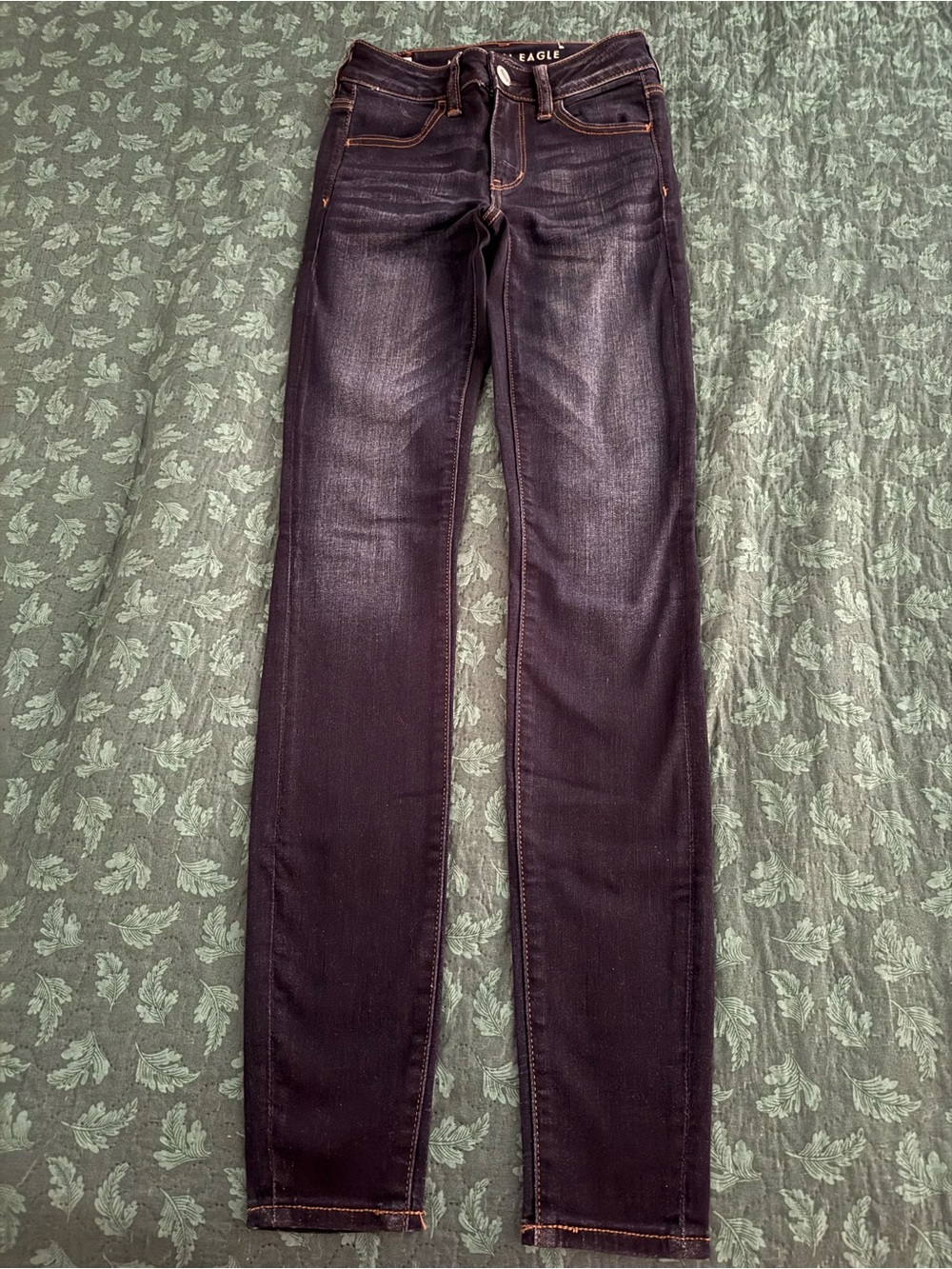 American Eagle Outfitters Women’s Skinny Jeans Dark Wash Blue Stretch Size 00